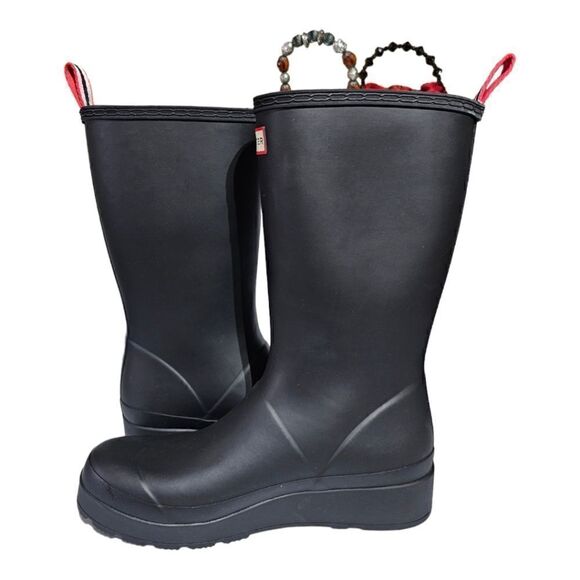 HUNTER Matte Black Boots - Size 11 - Picture 3 of 10